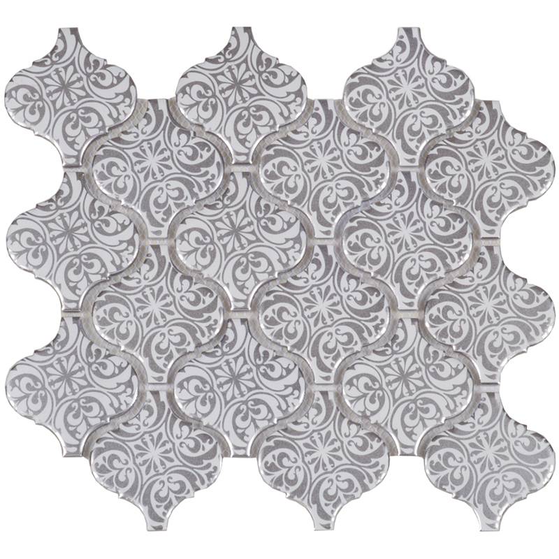Gạch trang trí ốp tường hình đèn lồng 78x74mm màu bạc TAJ-Y-21-11