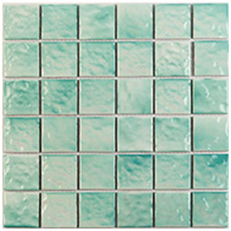 Gạch mosaic hồ bơi vuông 48x48mm màu xanh TC-FGN01A