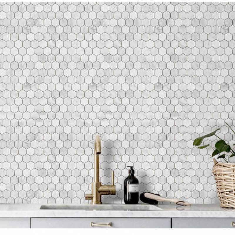 Gạch mosaic trang trí hình lục giác 305x305mm màu sắc độc đáo XBTZH1957