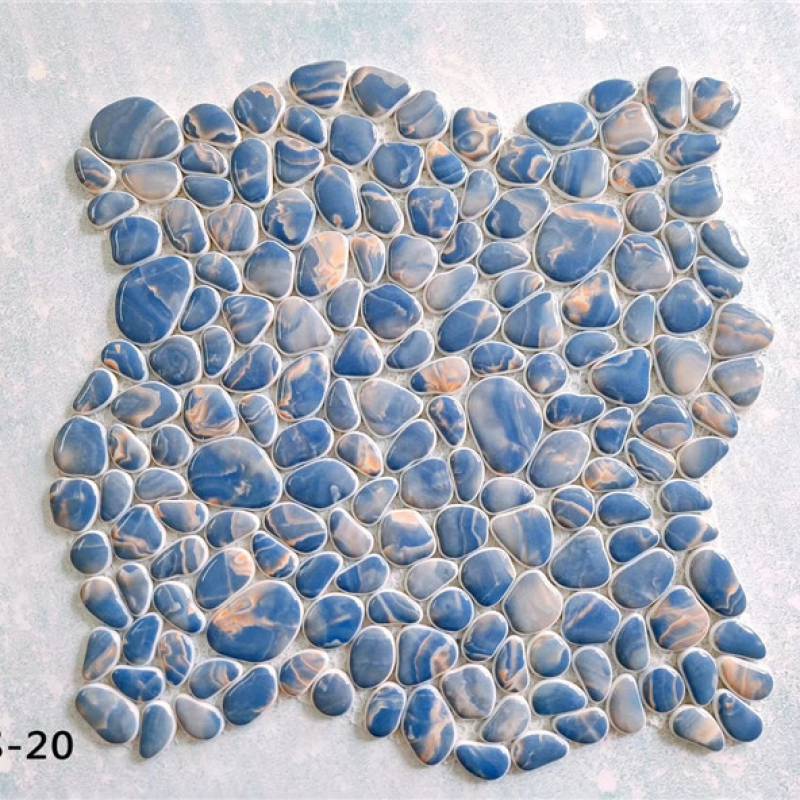 Gạch mosaic trang trí 300x300mm màu xanh SS20