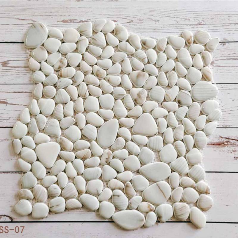 Gạch mosaic trang trí 300x300mm màu trắng SS07