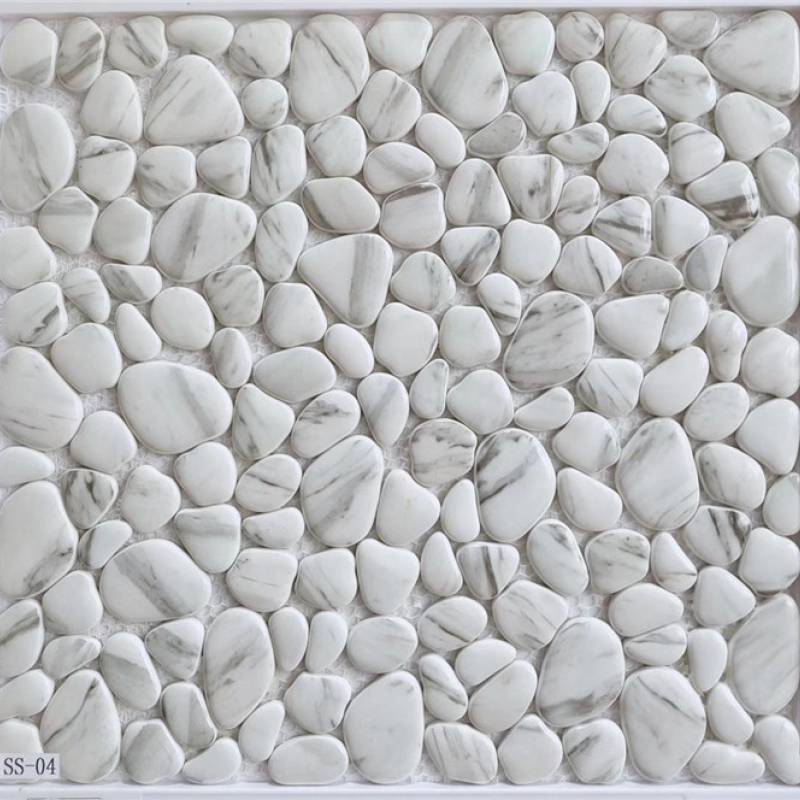 Gạch mosaic trang trí 300x300mm màu trắng SS04