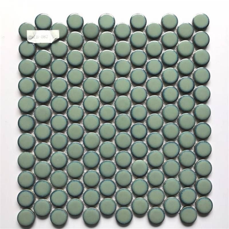 Gạch mosaic trang trí 305x305mm màu xanh lá cây R-07