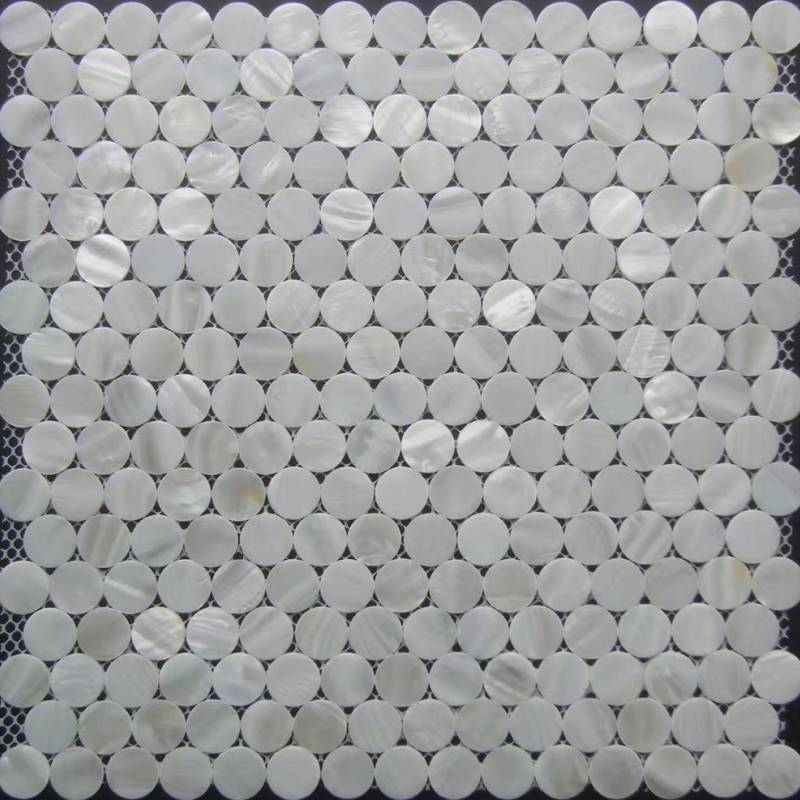 Gạch mosaic màu trắng ngọc trai RF563