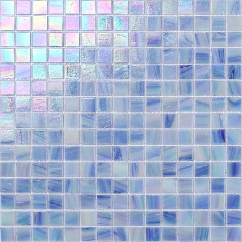 Gạch mosaic trang trí màu xanh vuông óng ánh 20751