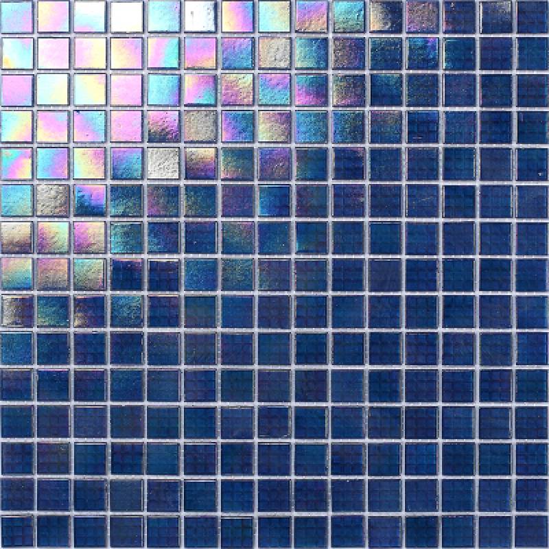 Gạch mosaic trang trí màu đen vuông óng ánh 20735