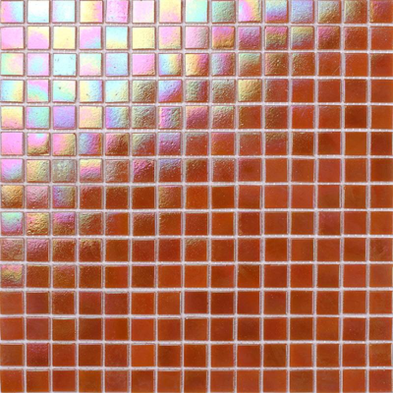 Gạch mosaic trang trí màu cam vuông óng ánh 20932