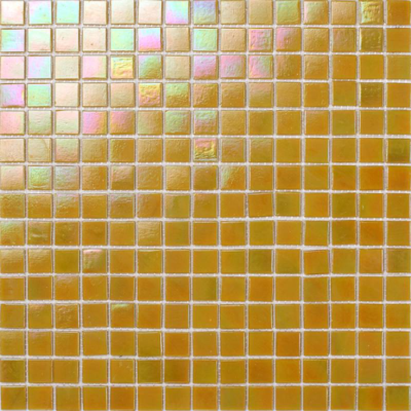 Gạch mosaic trang trí màu vàng vuông óng ánh 20934