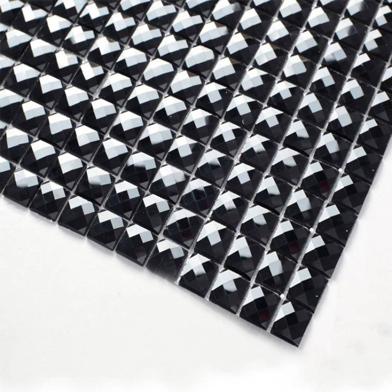 Gạch mosaic trang trí màu đen vuông GH457