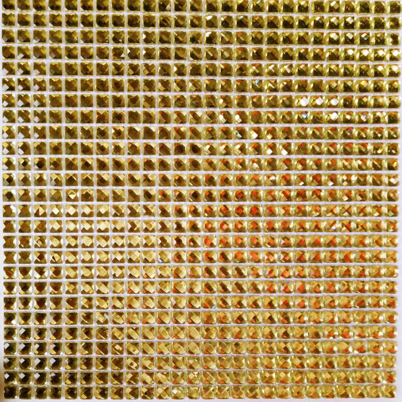 Gạch mosaic trang trí màu vàng vuông GH475