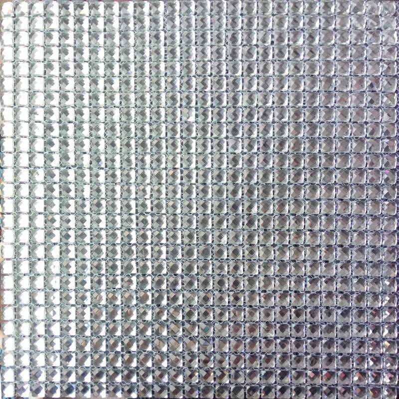 Gạch mosaic trang trí màu bạc vuông GH457