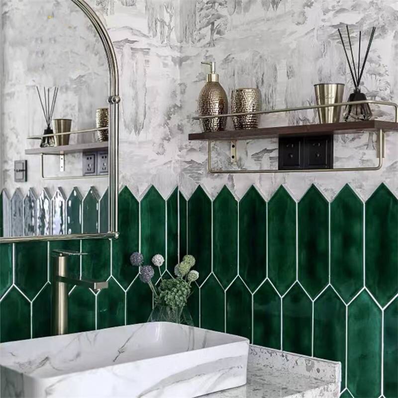 Gạch mosaic trang trí màu xanh sym20027