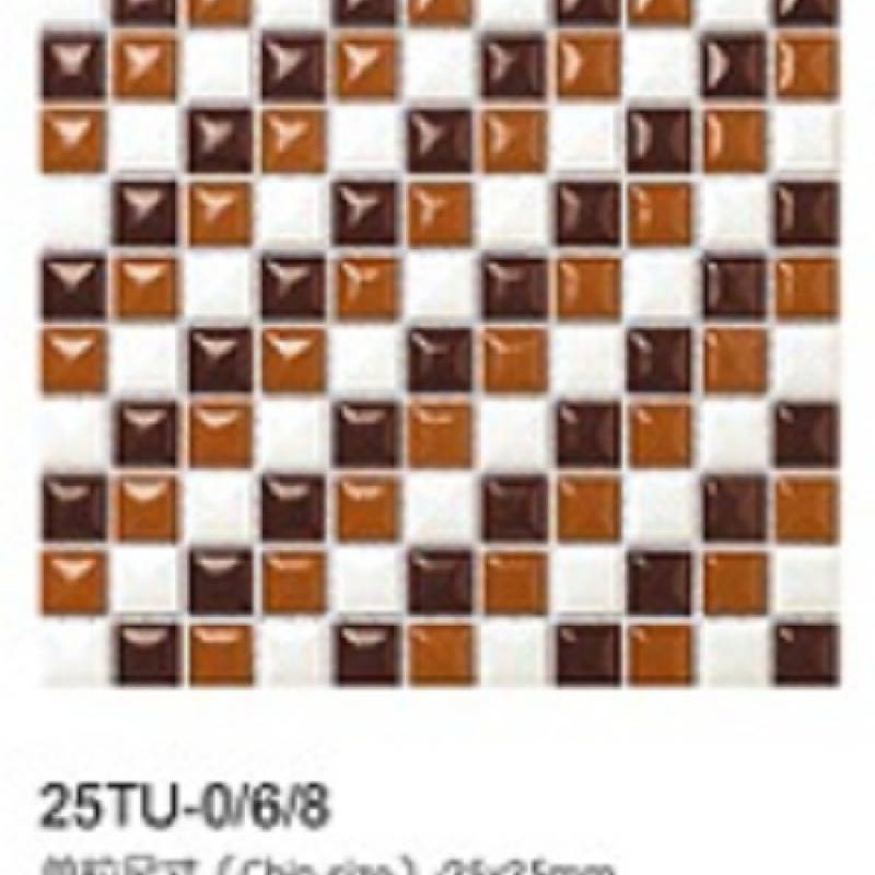 Gạch Mosaic Cho Tường, Phòng Tắm, Nhà Bếp & Bơi Hồ Bơi 25TU-0/6/8