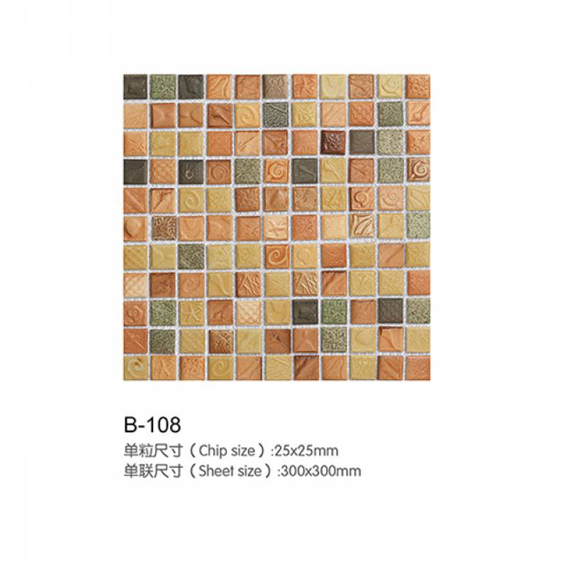 Gạch Trang Trí Phòng Tắm Và Vườn gạch Mosaic Ceramic B-108