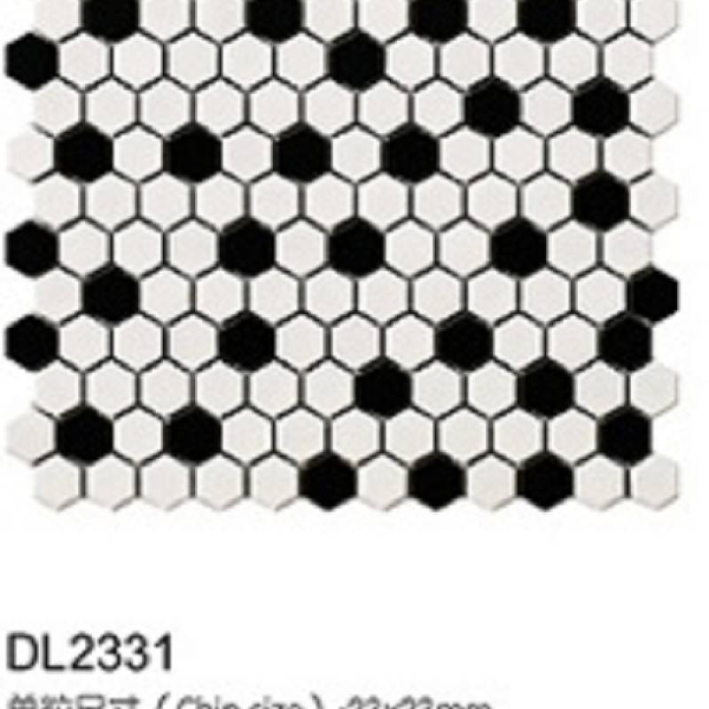 Gạch Mosaic Mẫu hoa Gốm Nhỏ Hình Lục Giác  lát sàn Phòng Tắm DL2331