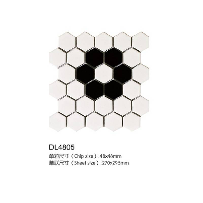 Gạch Hoa Mẫu Gốm Nhỏ Hình Lục Giác Gạch Mosaic Tiies DL 4805