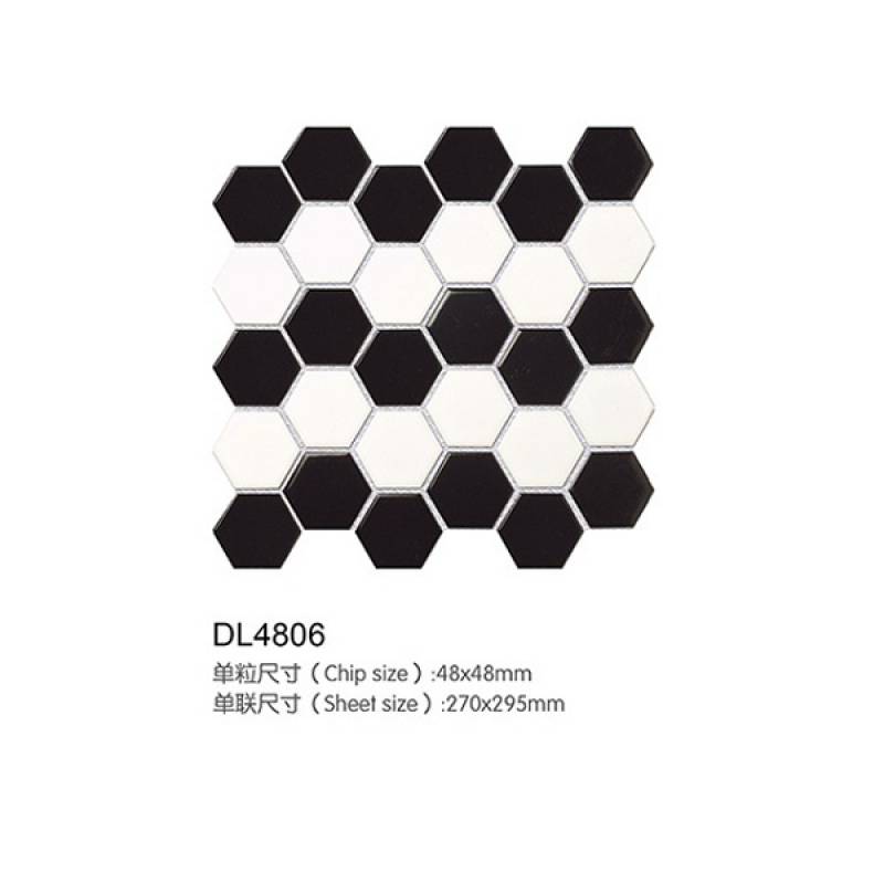 Gạch Hoa Mẫu Gốm Nhỏ Hình Lục Giác Gạch Mosaic Tiies DL 4806