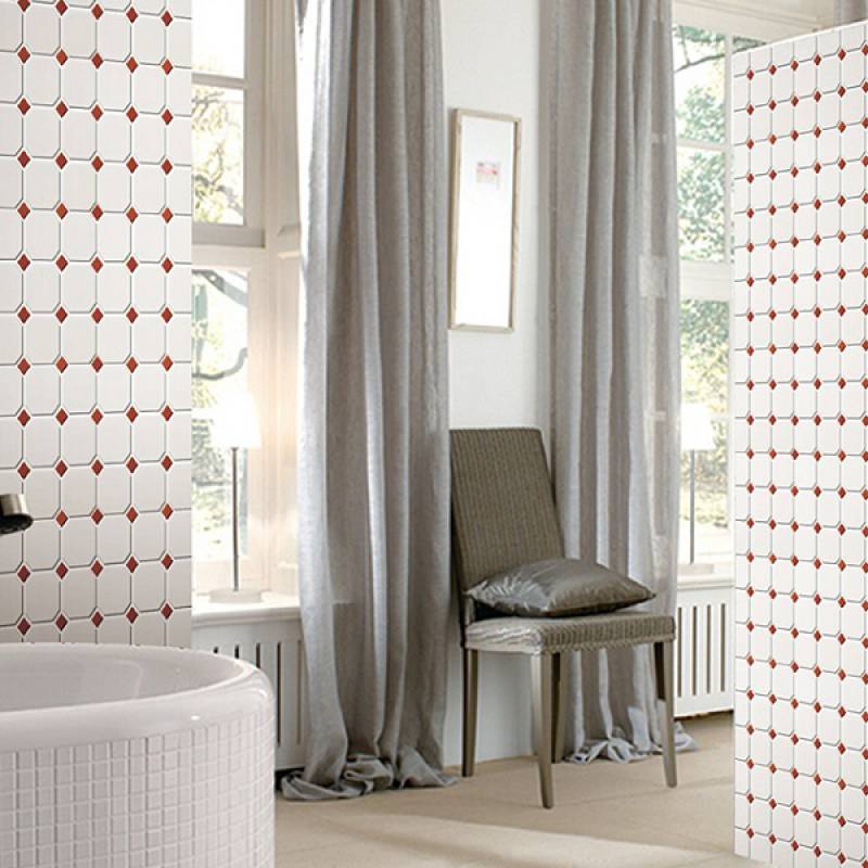 Gạch  Mosaic  Men sứ 3D Kim Cương ốp tường Phòng Khách Và Phòng Tắm