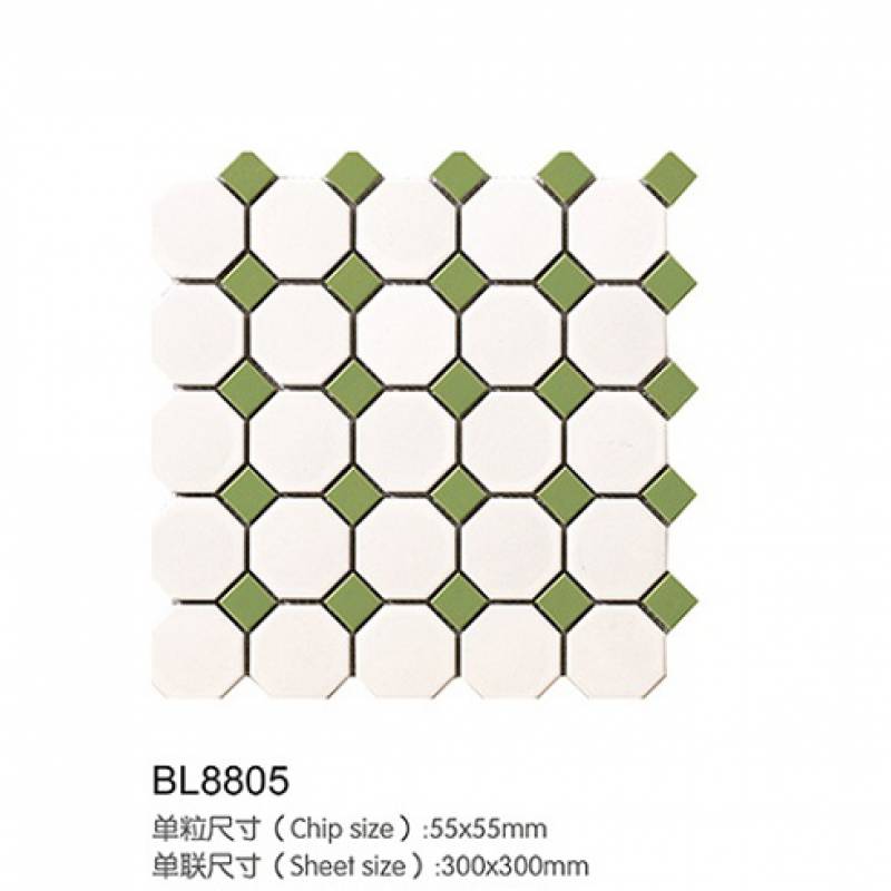Gạch  Mosaic  Men sứ 3D Kim Cương ốp tường Phòng Khách Và Phòng Tắm BL8805