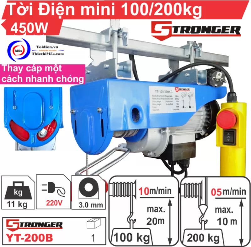 TỜI ĐIỆN MINI 100-200KG STRONGER