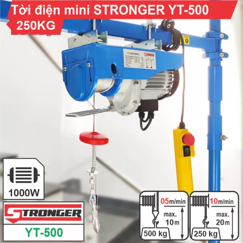 Tời điện treo mini 250-500kg Stronger chính hãng giá rẻ