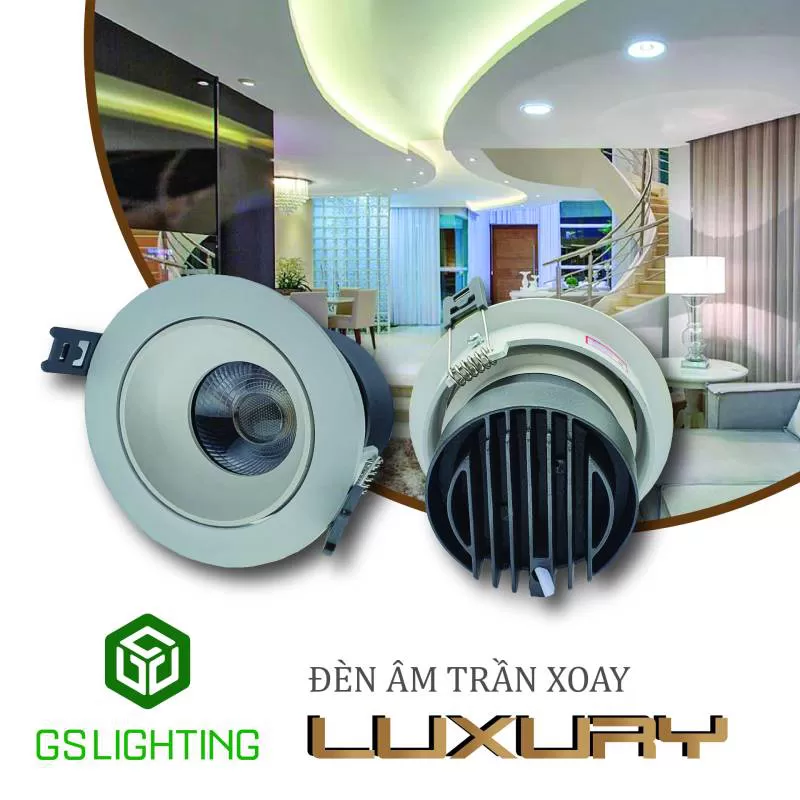 Đèn Âm Trần Xoay Luxury Công Suất 7W GSATXLX7