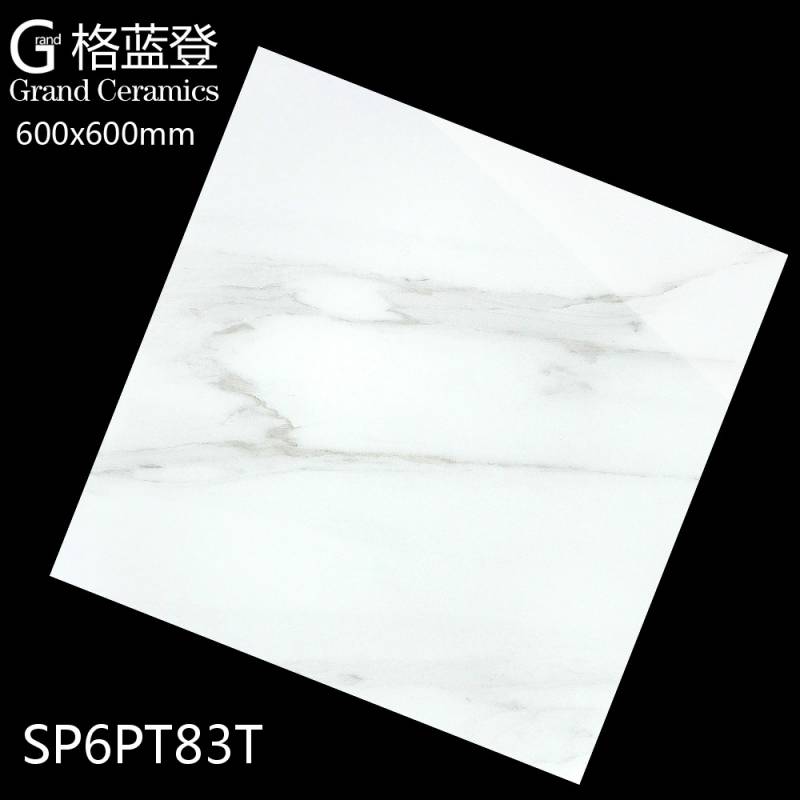 Gạch lát sàn màu trắng 600x600mm SP6PT83T 
