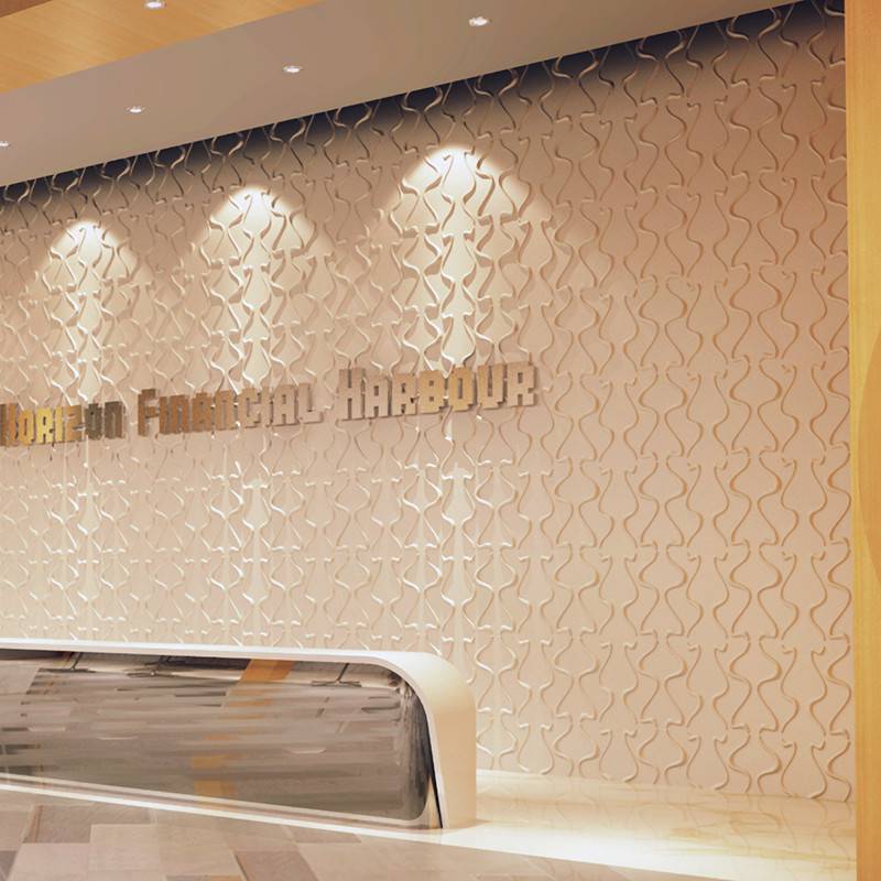 Gạch 3d ốp tường trang trí chống thấm 500x500mm màu trắng