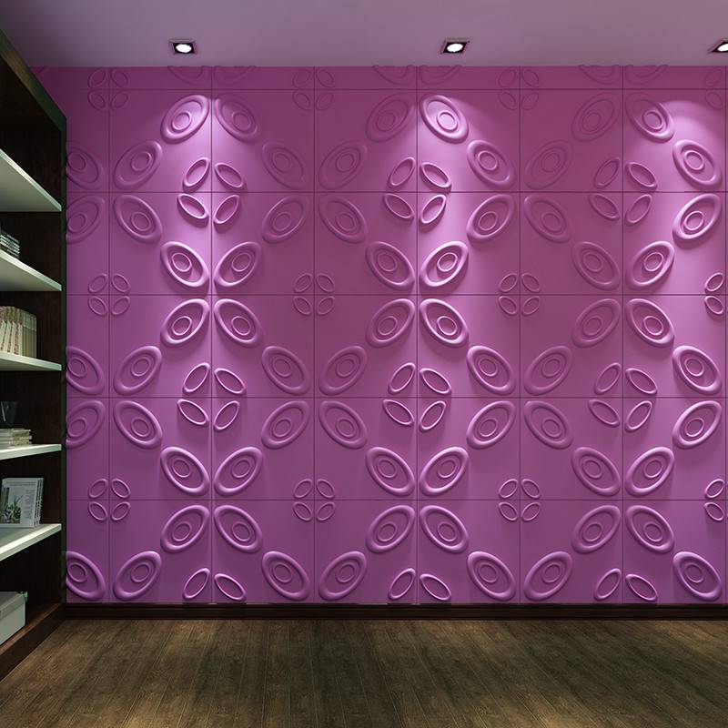 Gạch 3d ốp tường trang trí chống thấm màu tím