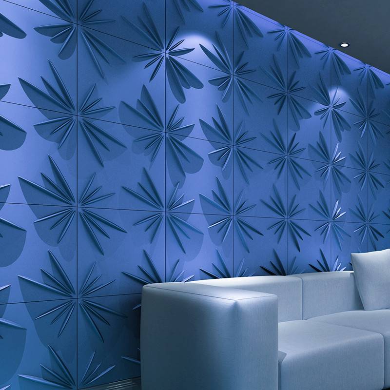 Gạch 3d ốp tường trang trí chống thấm màu xanh