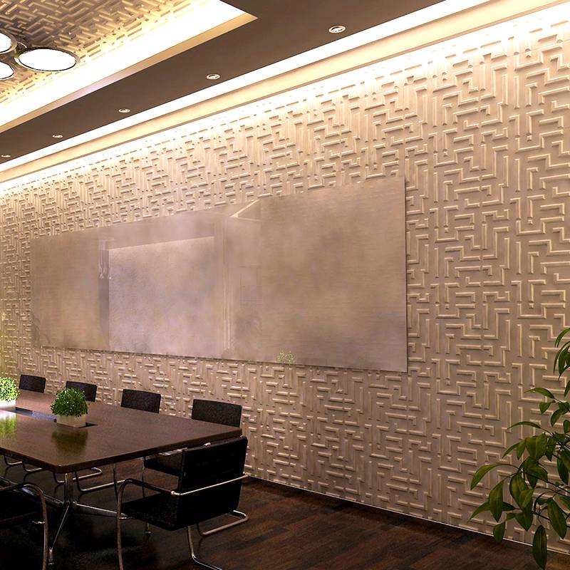 Gạch 3d ốp tường trang trí chống thấm màu be