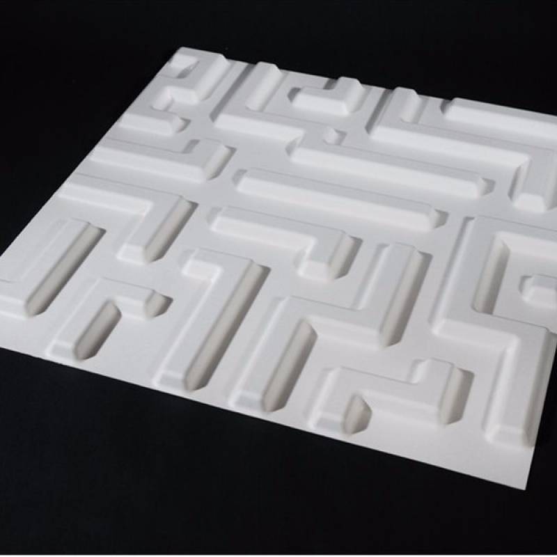 Gạch 3d ốp tường trang trí chống thấm màu trắng