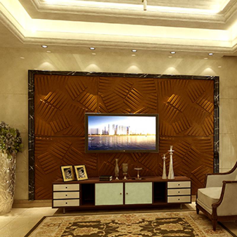 Gạch 3d ốp tường trang trí chống thấm màu đồng