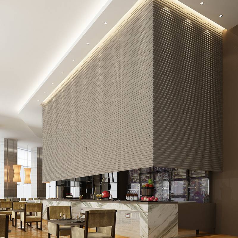 Gạch 3d ốp tường trang trí chống thấm màu xám