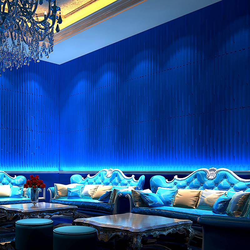 Gạch 3d ốp tường trang trí chống thấm màu xanh