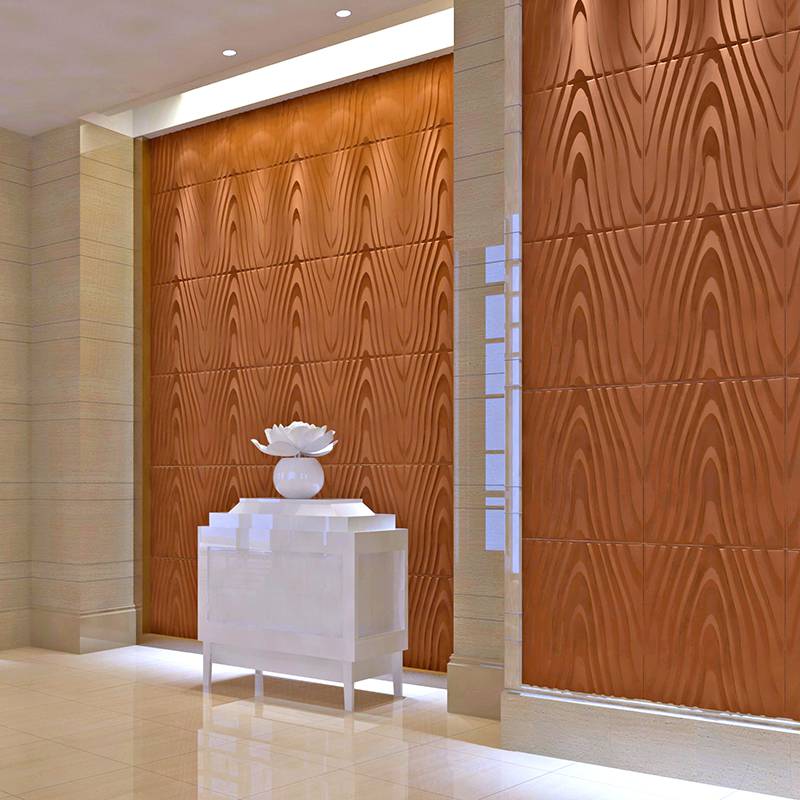 Gạch 3d ốp tường trang trí chống thấm màu nâu