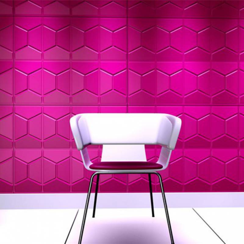 Gạch 3d ốp tường trang trí chống thấm màu tím