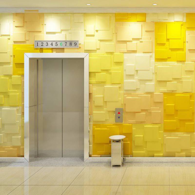 Gạch 3d ốp tường trang trí chống thấm màu vàng