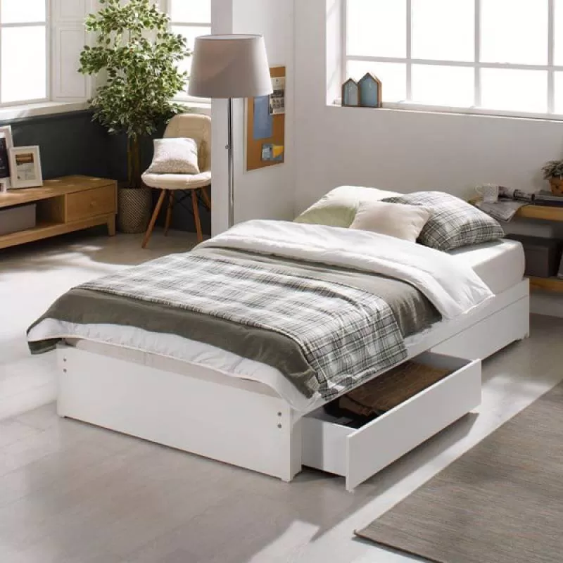 DB004 - GIƯỜNG NGỦ GỖ SIZE SS CÓ NGĂN KÉO