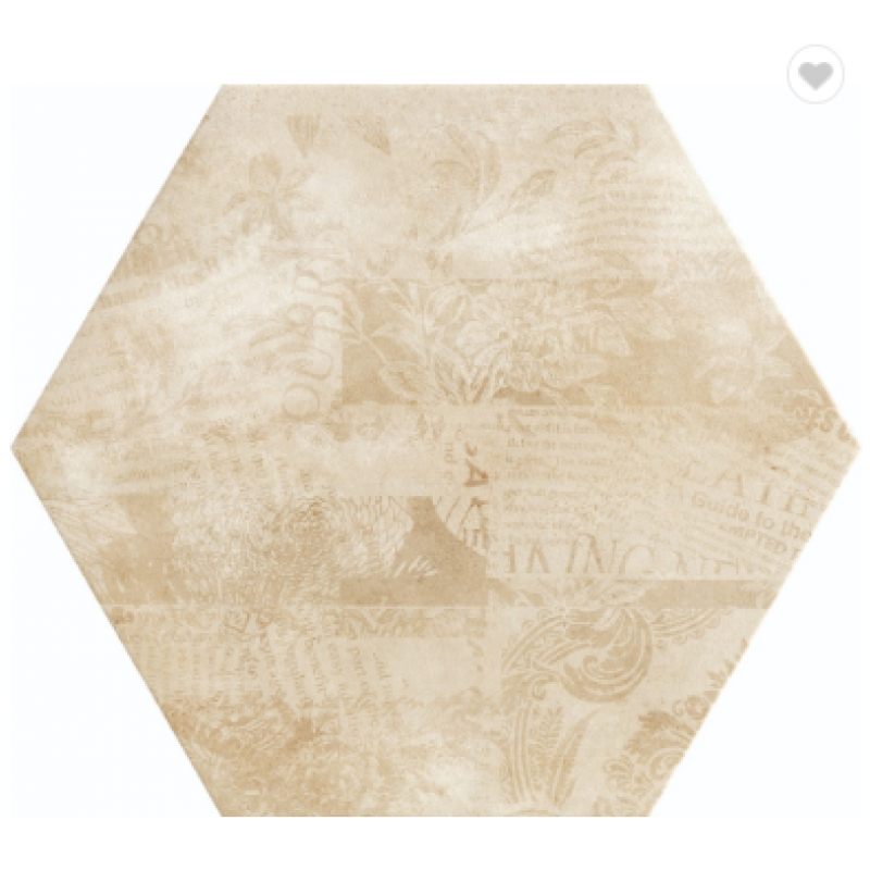 Gạch ốp lát trang trí hình lục giác màu be 200X230mm OWT165201-3