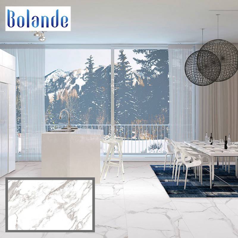 Gạch ốp lát men bóng toàn thân màu trắng cẩm thạch 600*1200mm FP12611