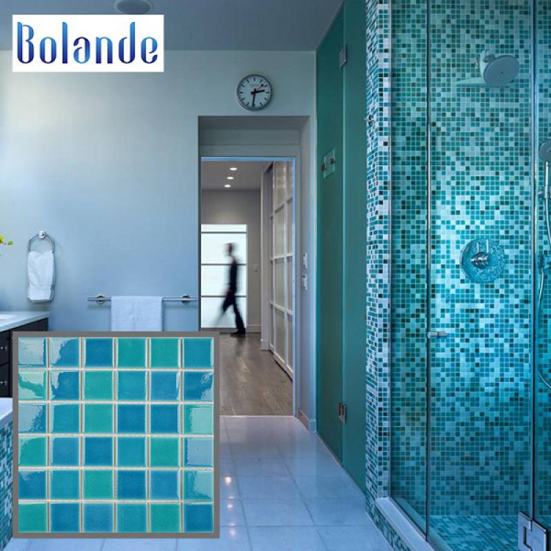 Gạch khảm tráng men gốm sứ màu xanh 300*300mm MSC-21