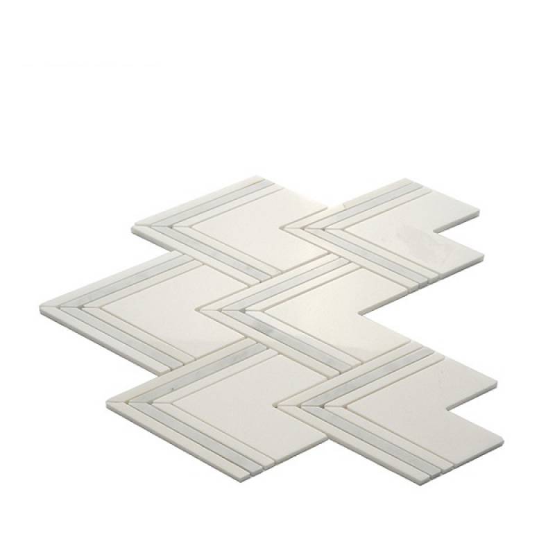 Gạch khảm đá cẩm thạch carrara trắng KT 300*305*8 mm MSS-9 