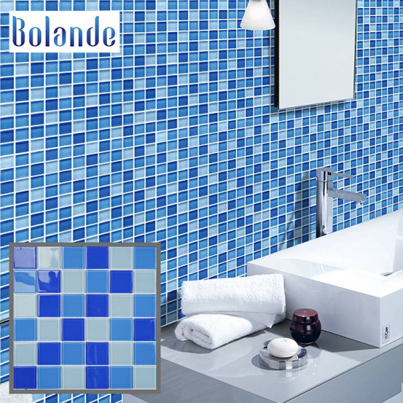 Gạch Mosaic thủy tinh ốp bể bơi cao cấp 300*300mm MSG-22