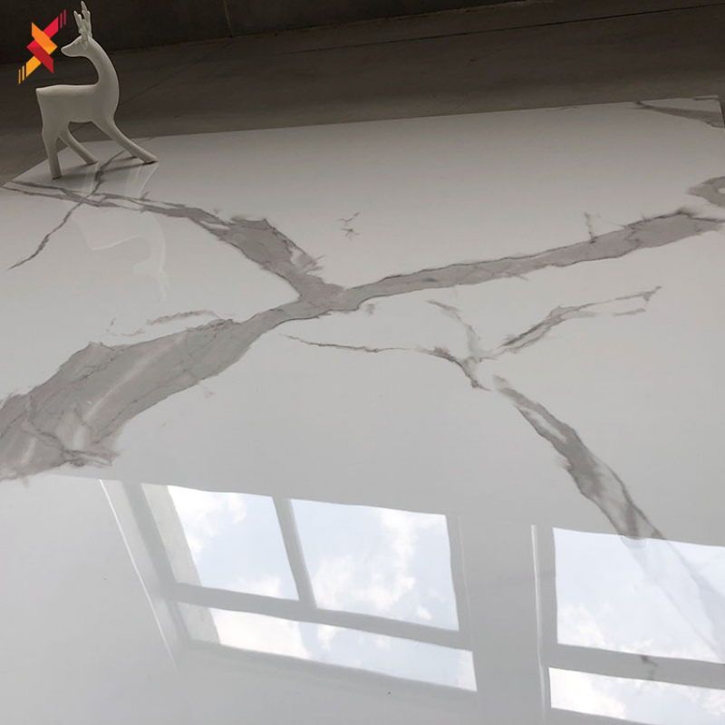 Gạch lát nền men bóng 600*600 màu trắng