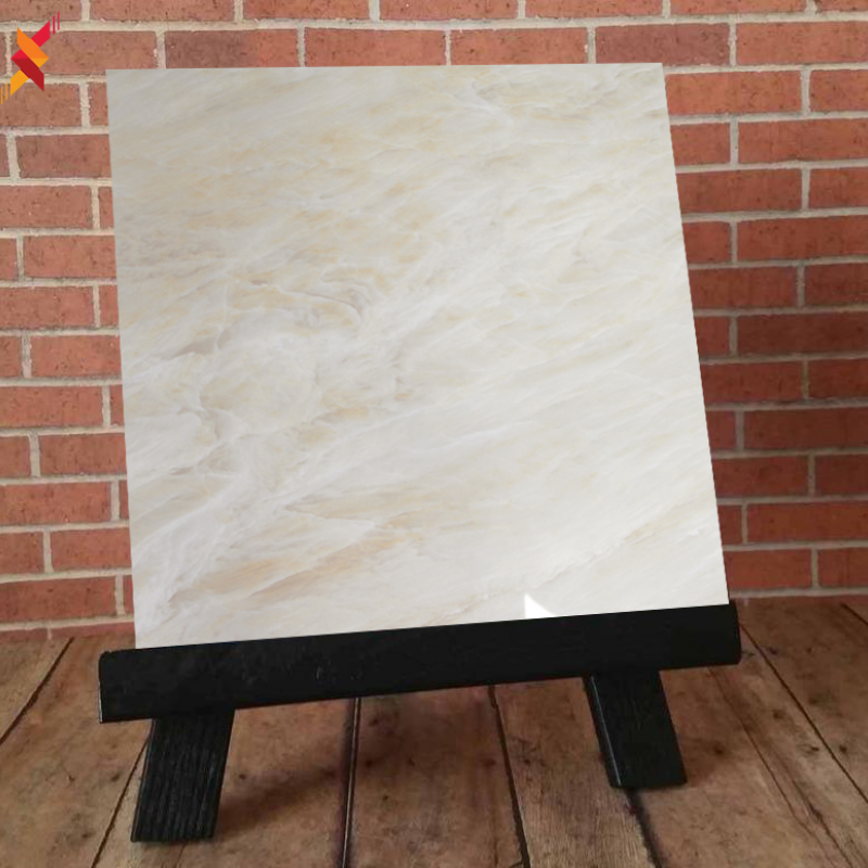Gạch lát nền đá cẩm thạch men bóng 600*600 màu trắng LL031