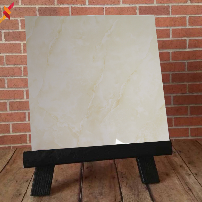 Gạch lát nền đá cẩm thạch men bóng 600*600 màu be LL019