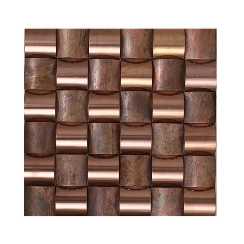 Gạch mosaic khảm ốp tường trang trí màu đồng 300*300mm XYB003