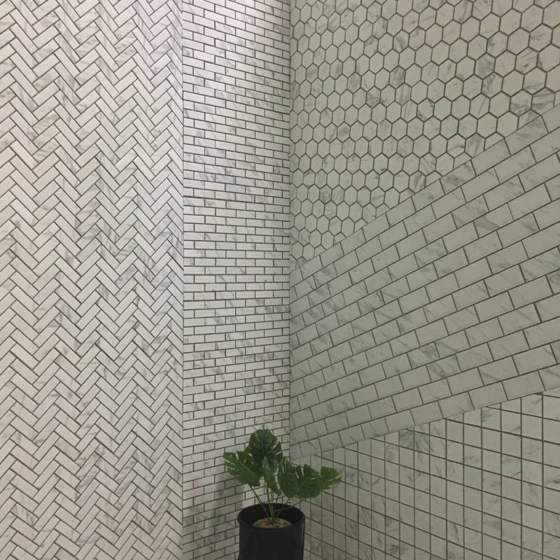 Gạch mosaic ốp tường trang trí màu sắc trắng 290*290mm XDL007