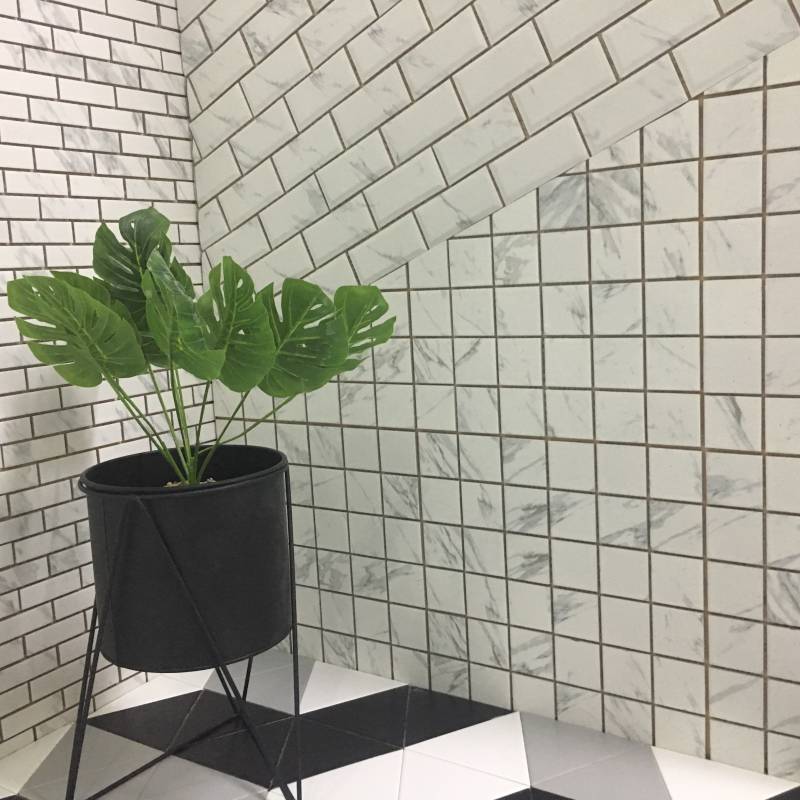 Gạch mosaic ốp tường trang trí màu sắc trắng 290*290mm XDL004